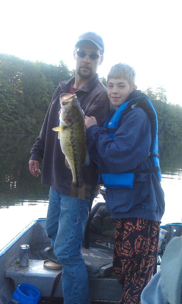 great day fishing with son near Canaan