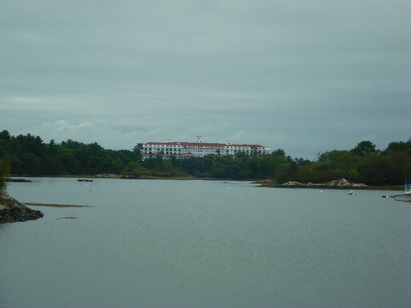 View of our hotel across the lake near Rye